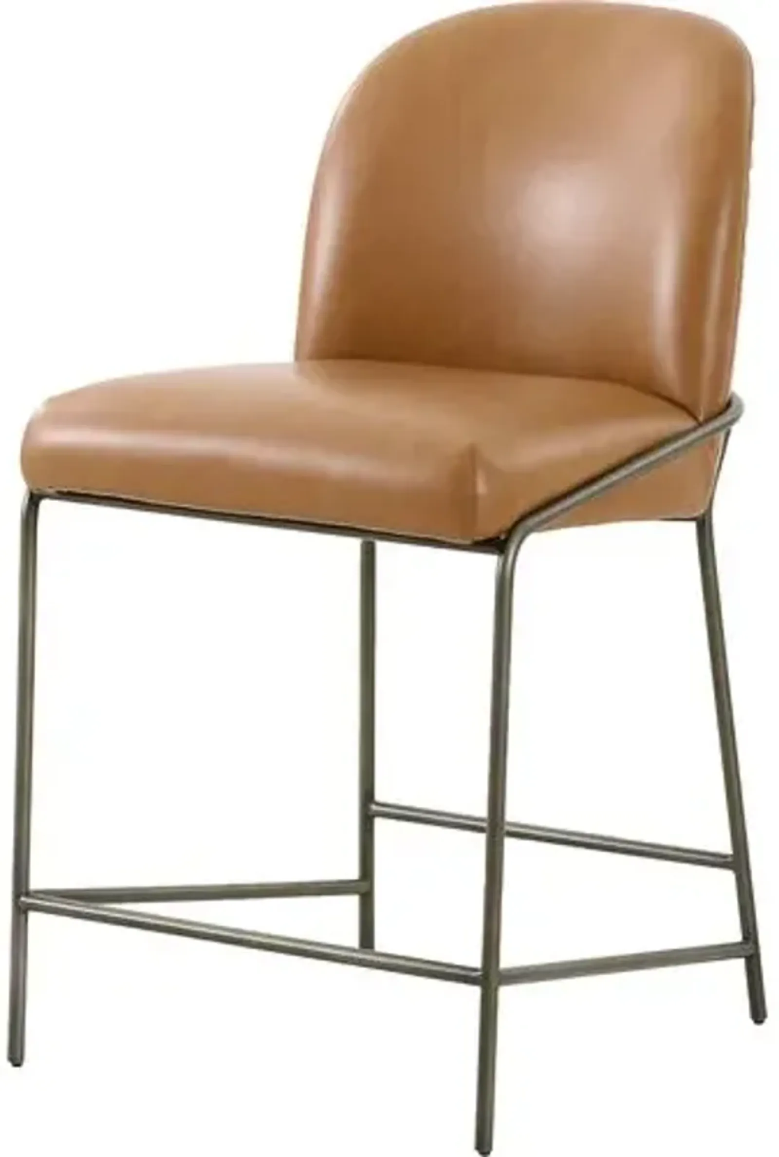 Anya Leather Counter Stool - Butterscotch