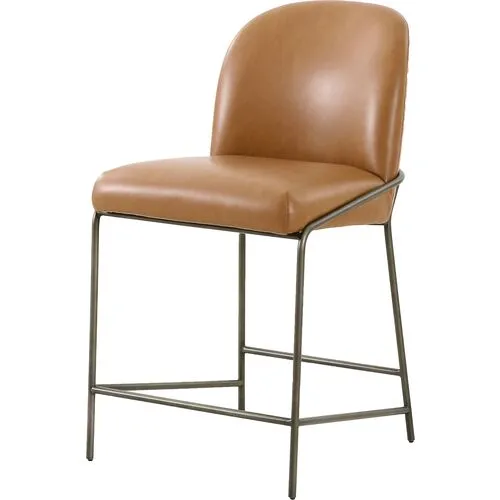 Anya Leather Counter Stool - Butterscotch