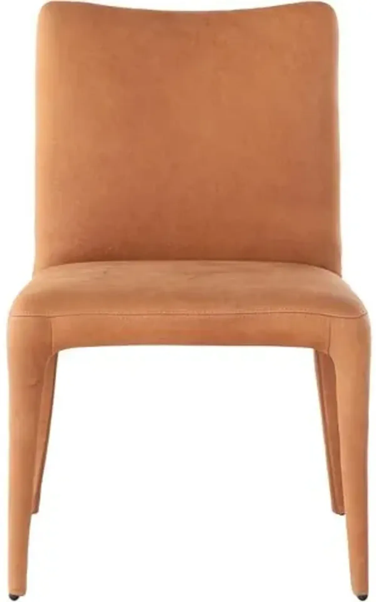 Finn Leather Dining Chair - Camel - Brown