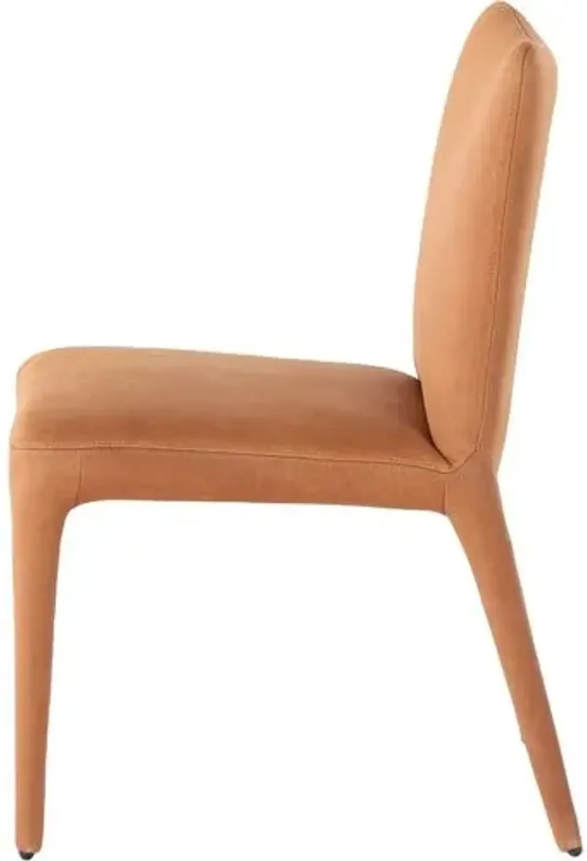 Finn Leather Dining Chair - Camel - Brown