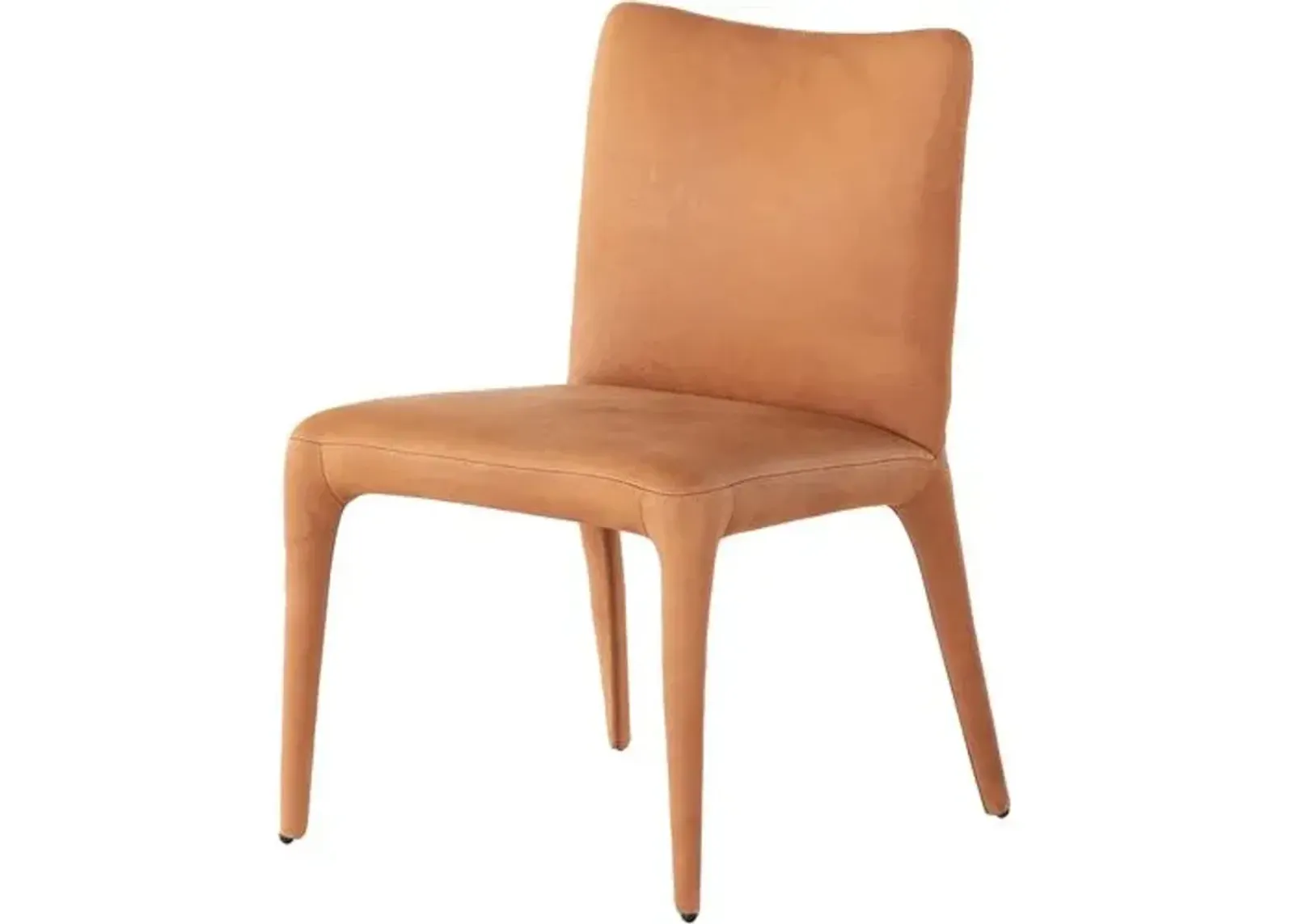 Finn Leather Dining Chair - Camel - Brown