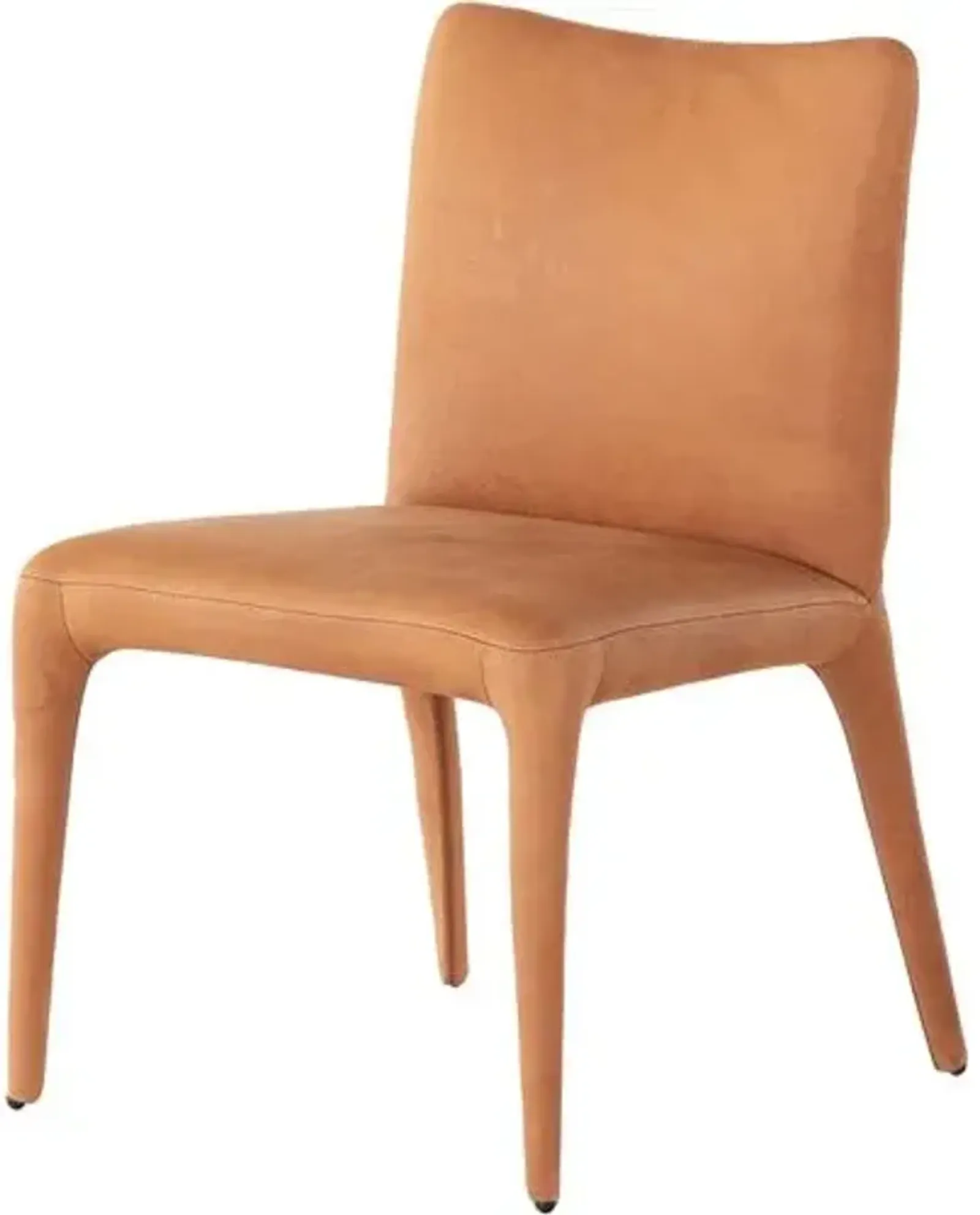 Finn Leather Dining Chair - Camel - Brown