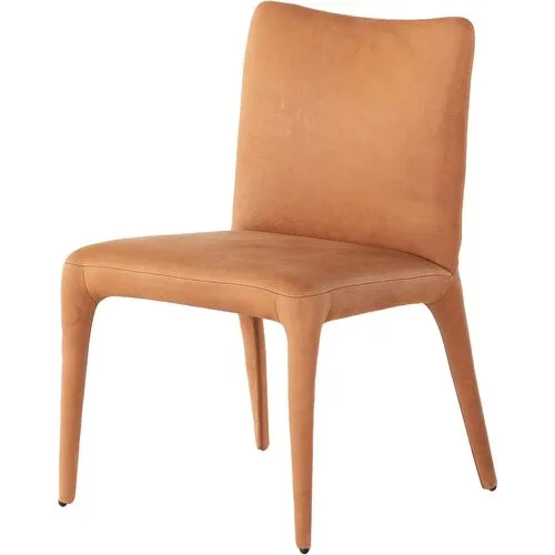 Finn Leather Dining Chair - Camel - Brown