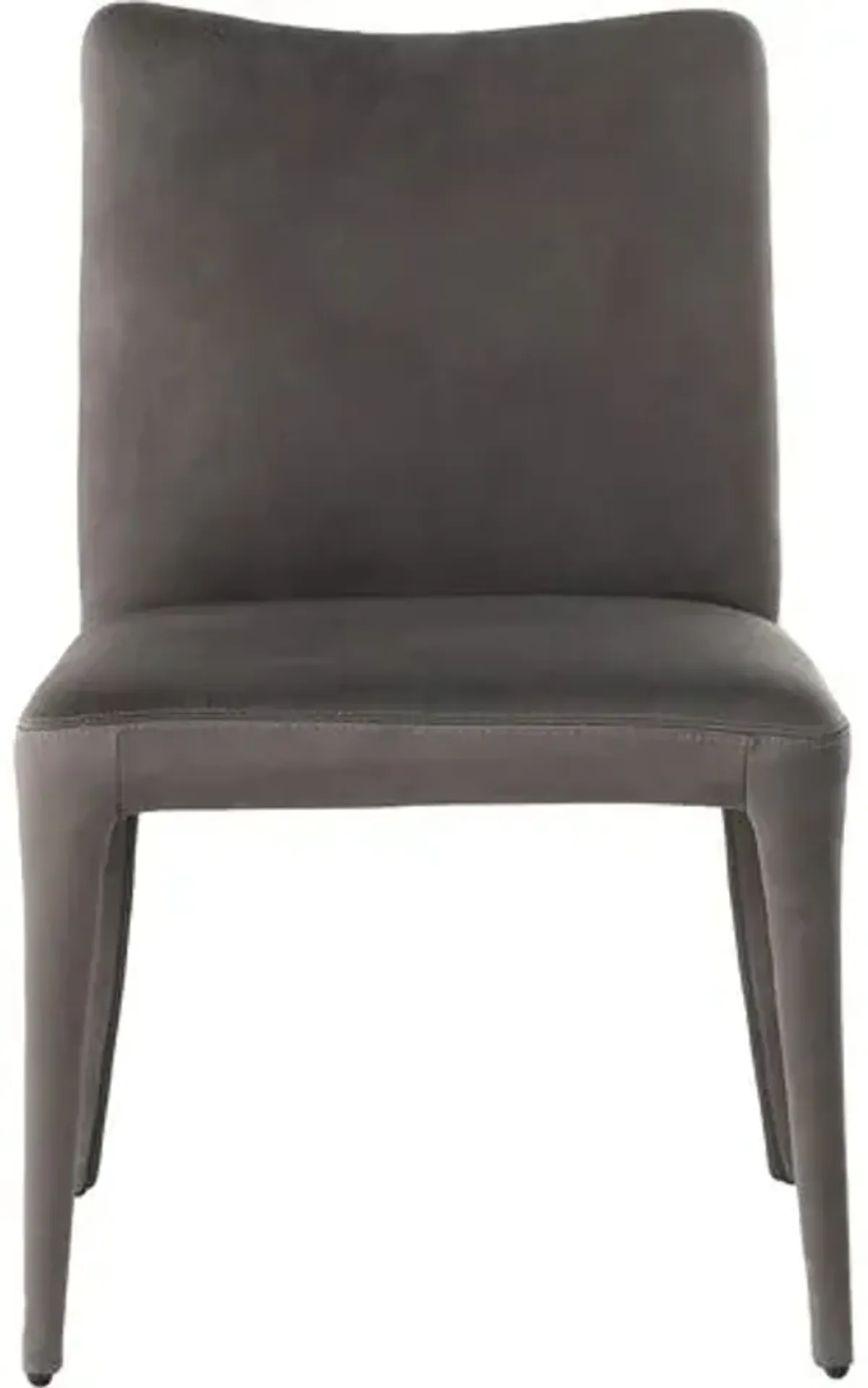 Finn Leather Dining Chair - Graphite - Gray