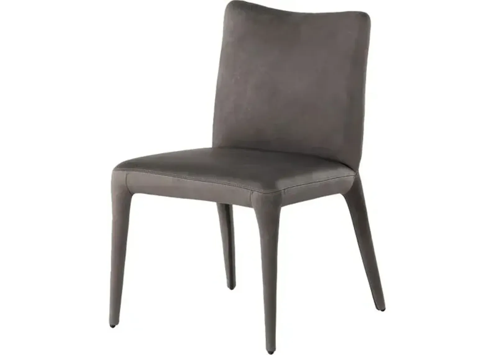 Finn Leather Dining Chair - Graphite - Gray