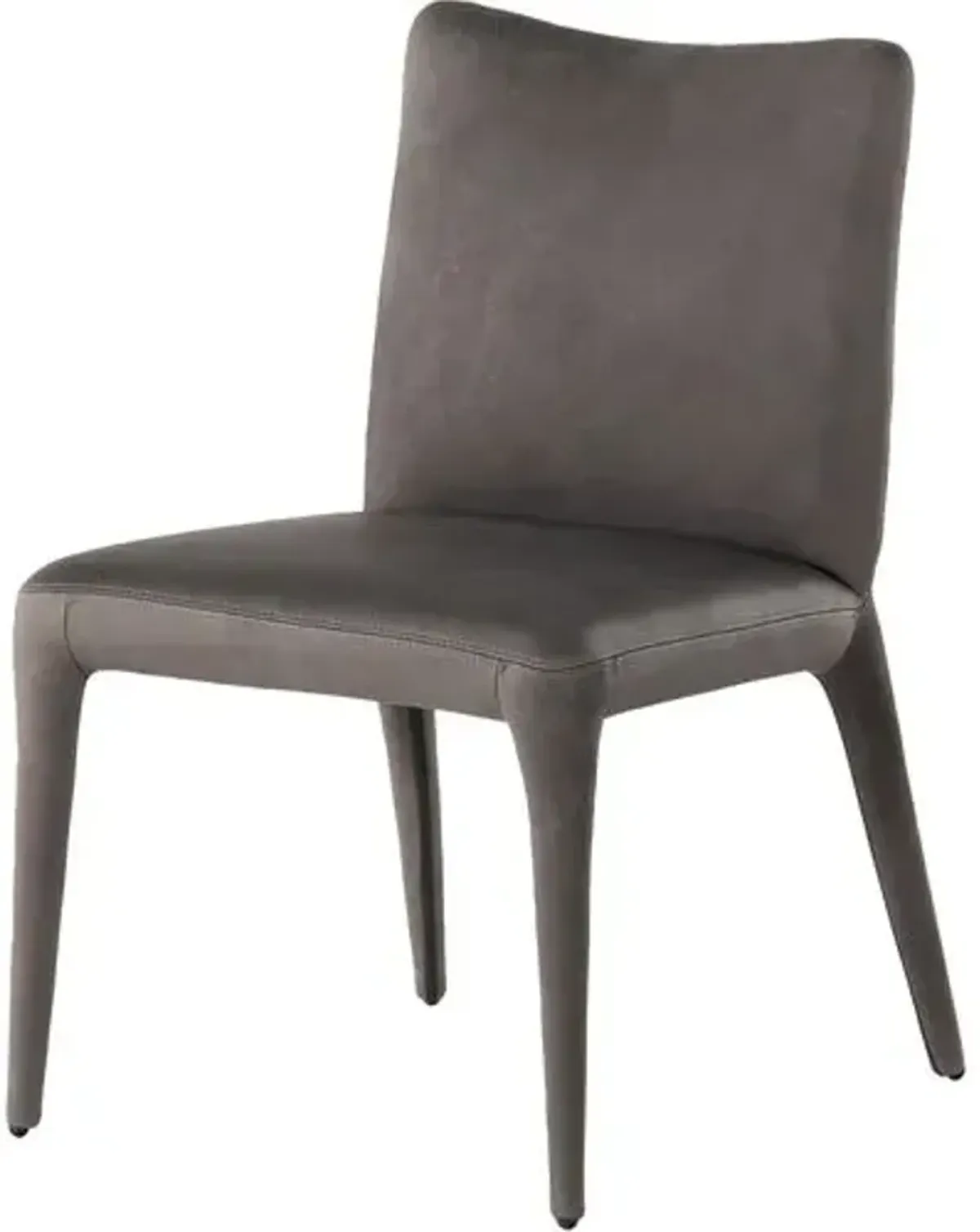 Finn Leather Dining Chair - Graphite - Gray