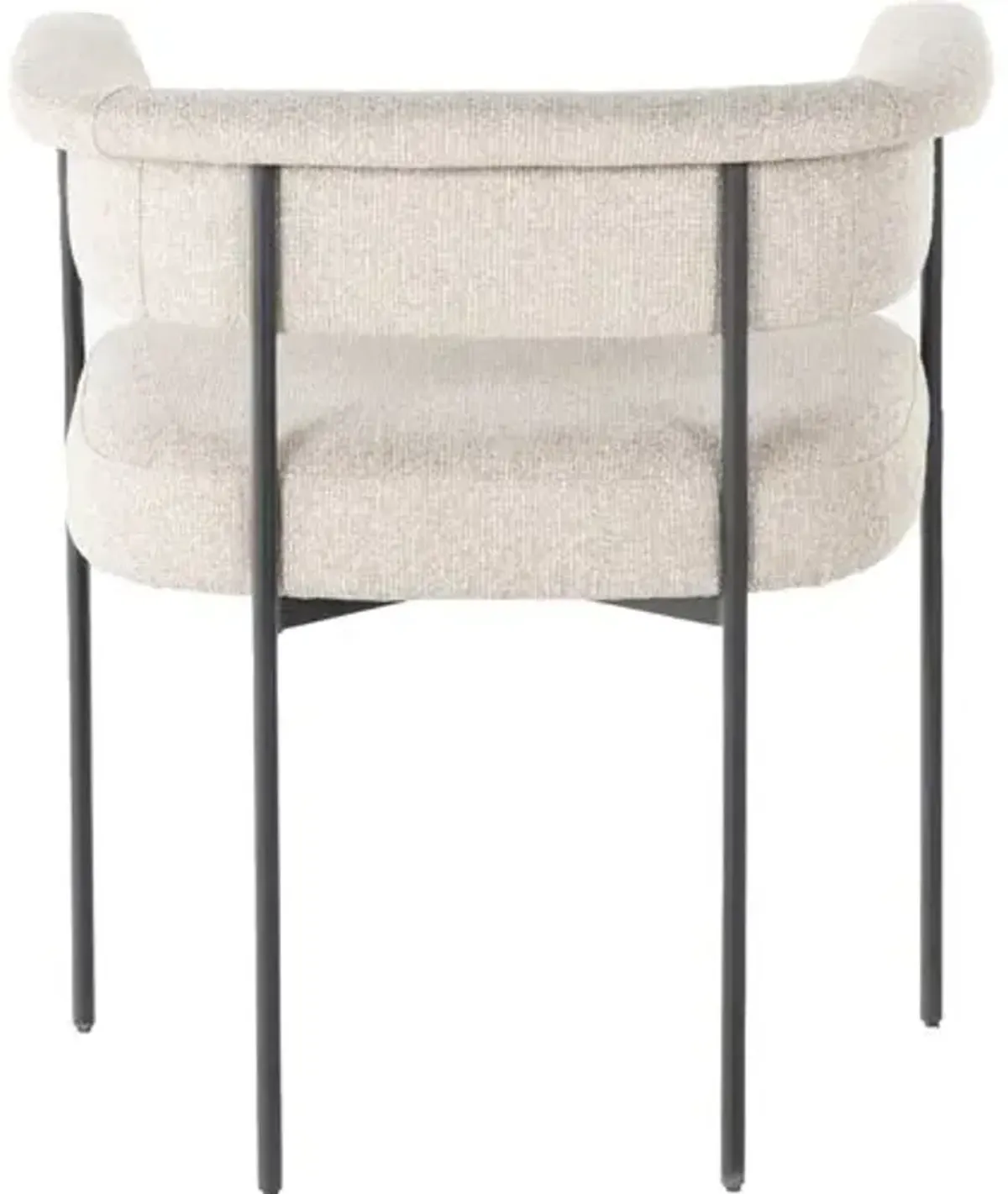 Paulina Dining Chair - Matte Black/Light Camel - Beige