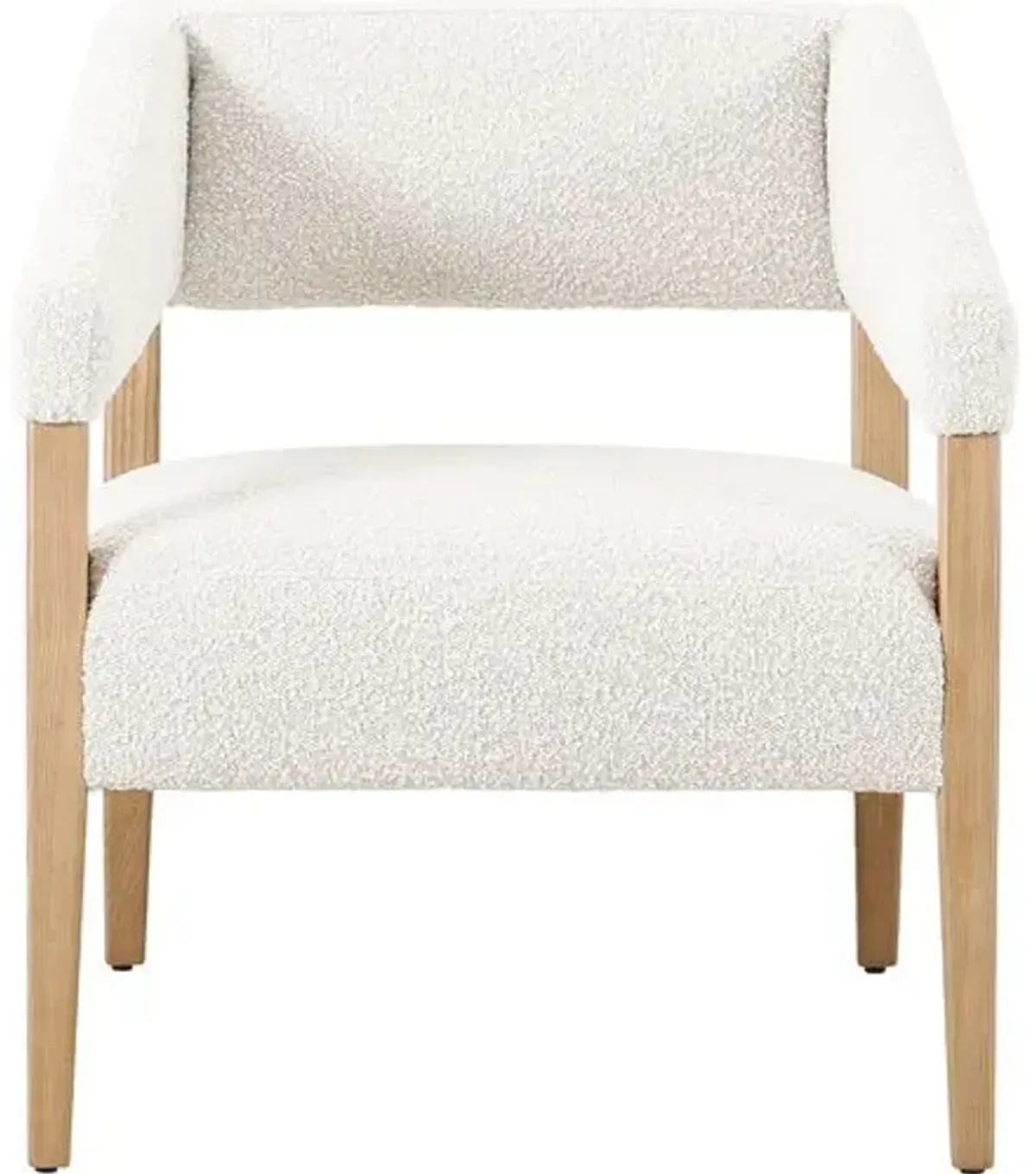 Lion Accent Chair - Natural/Boucle Performance - White, Comfortable, Durable