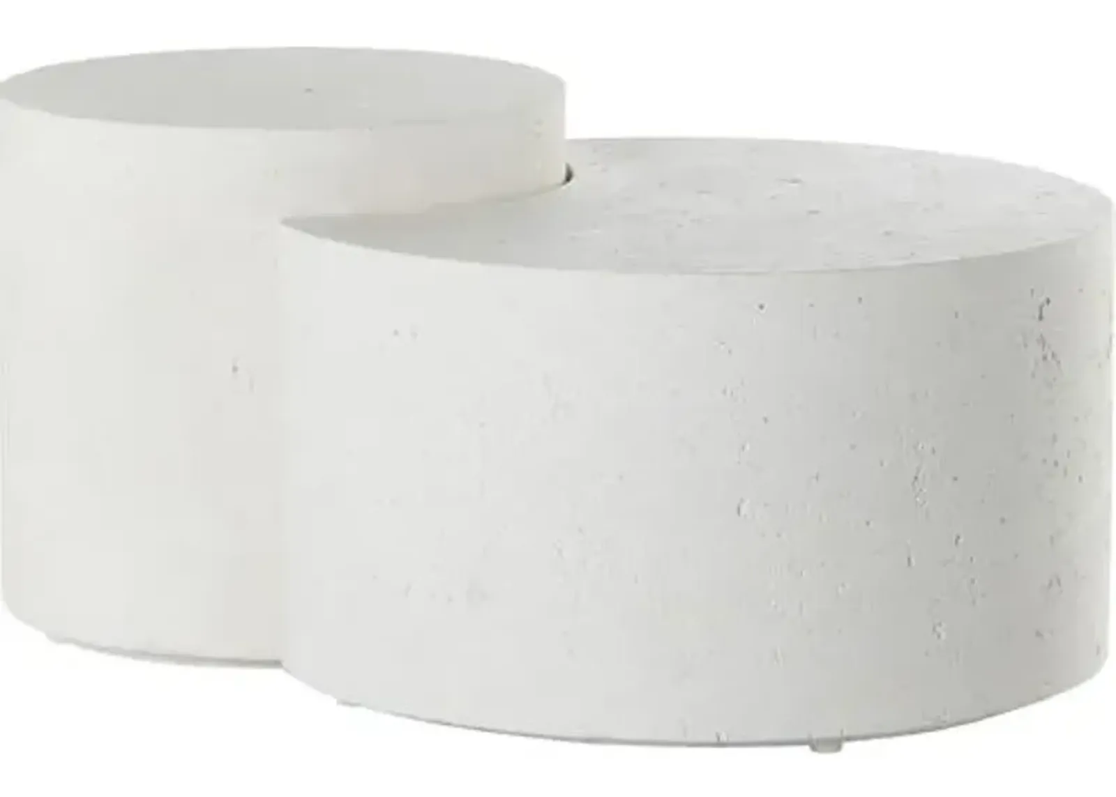 Ariah Nesting Coffee Table - White Concrete