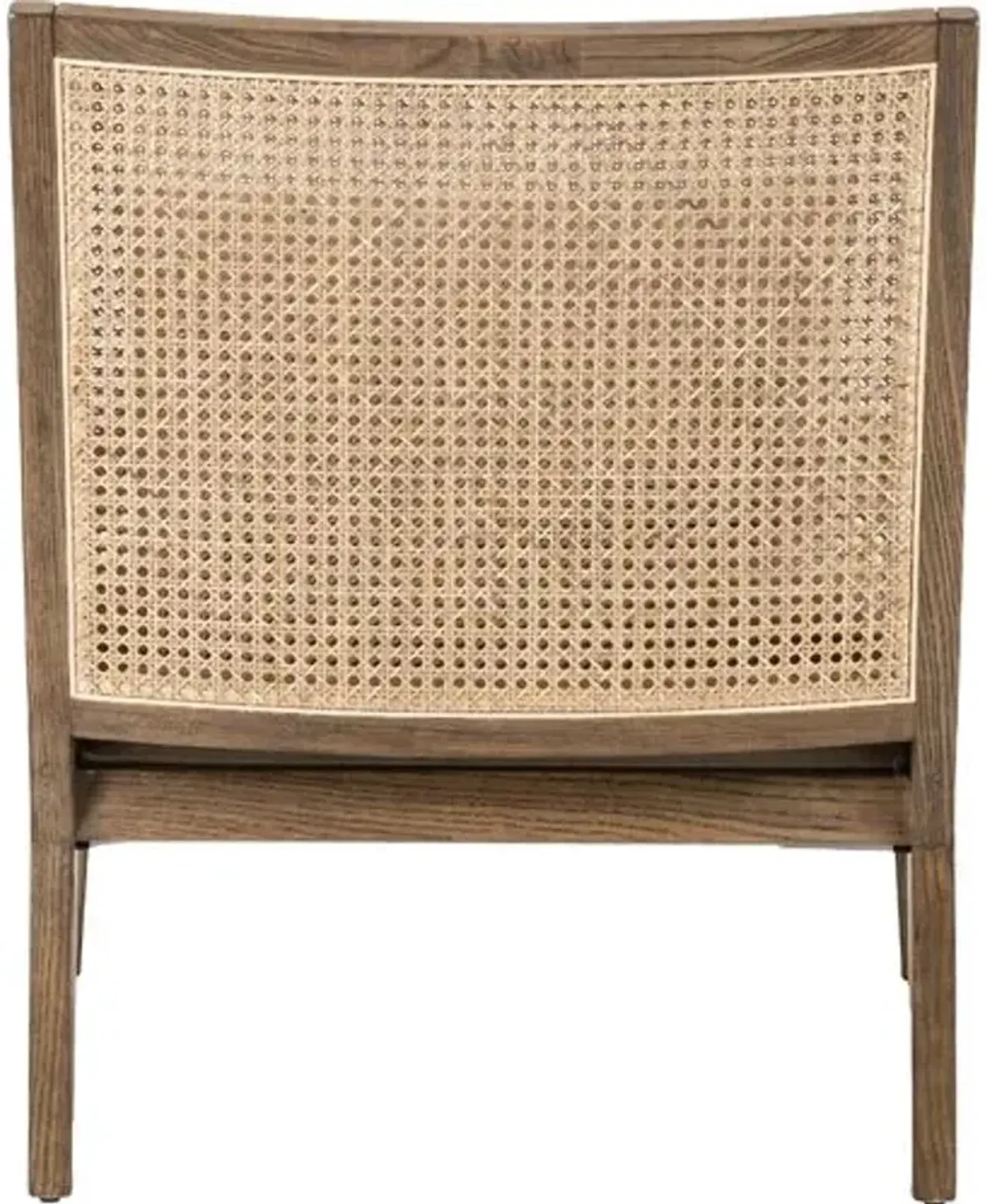 Aimee Cane Lounge Chair - Natural/Flax - White