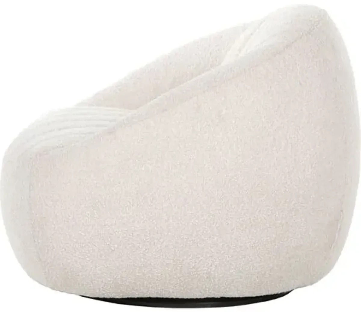 Lilian Performance Boucle Swivel Chair - Natural