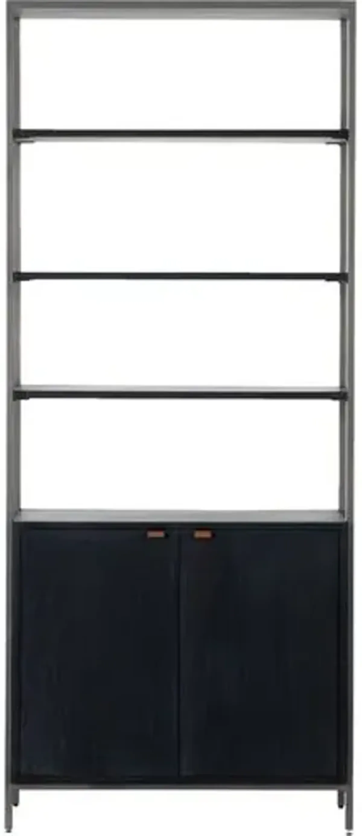 Drew 83" Tall Bookshelf - Iron/Black Wash