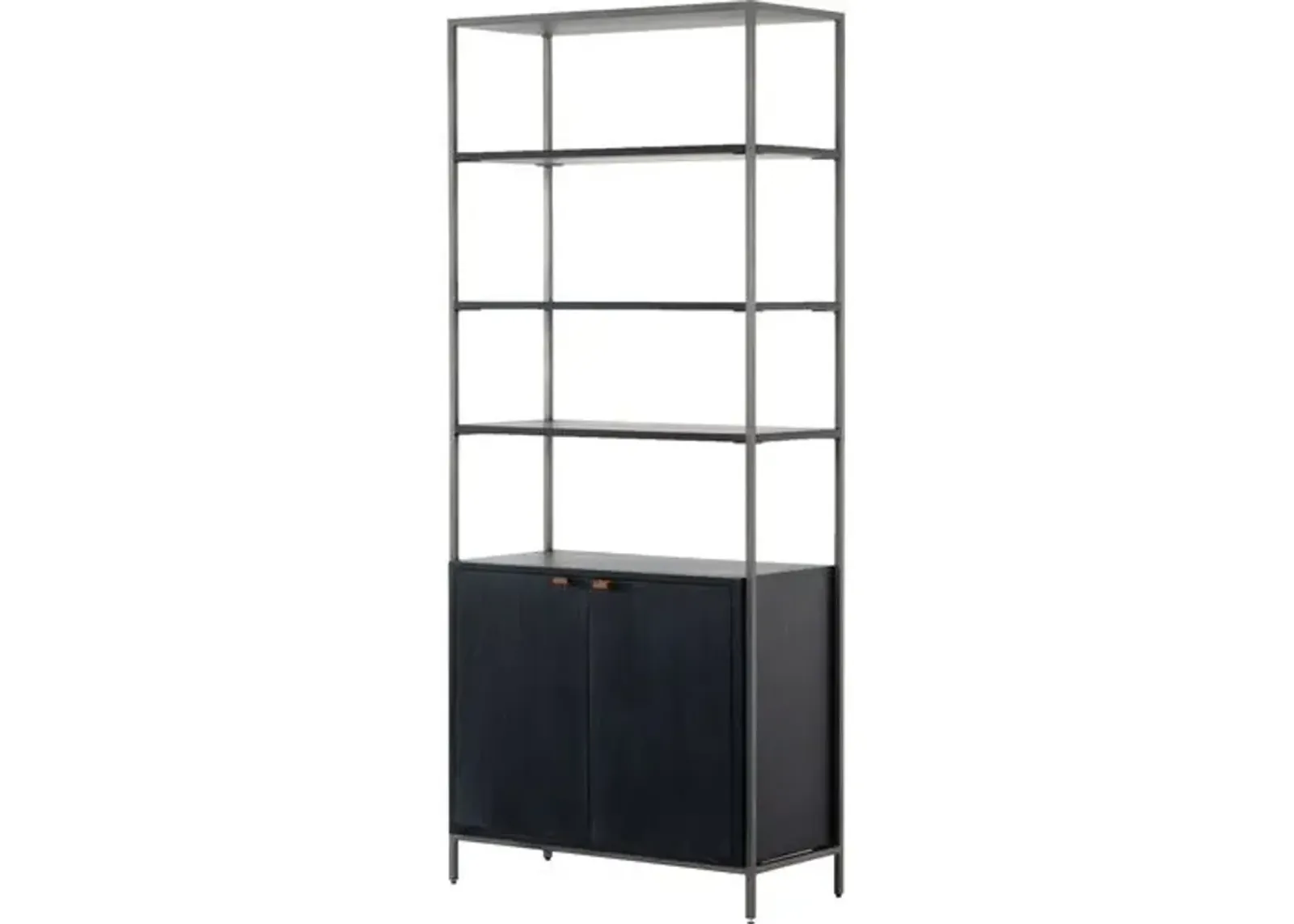 Drew 83" Tall Bookshelf - Iron/Black Wash