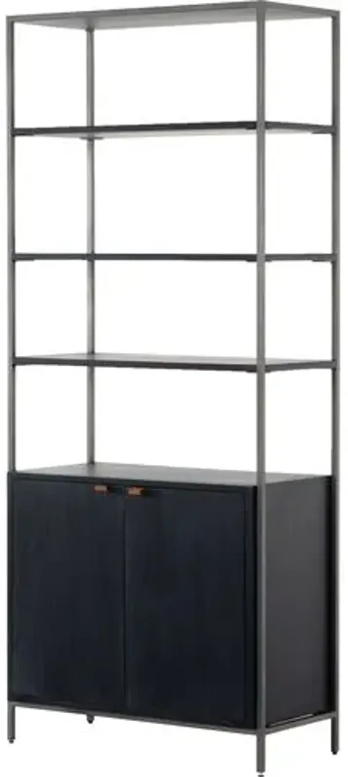 Drew 83" Tall Bookshelf - Iron/Black Wash