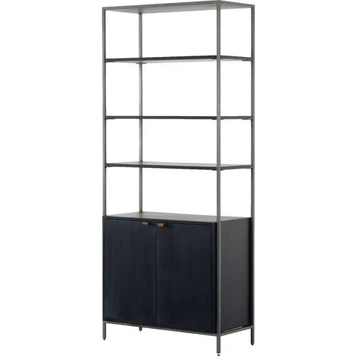 Drew 83" Tall Bookshelf - Iron/Black Wash