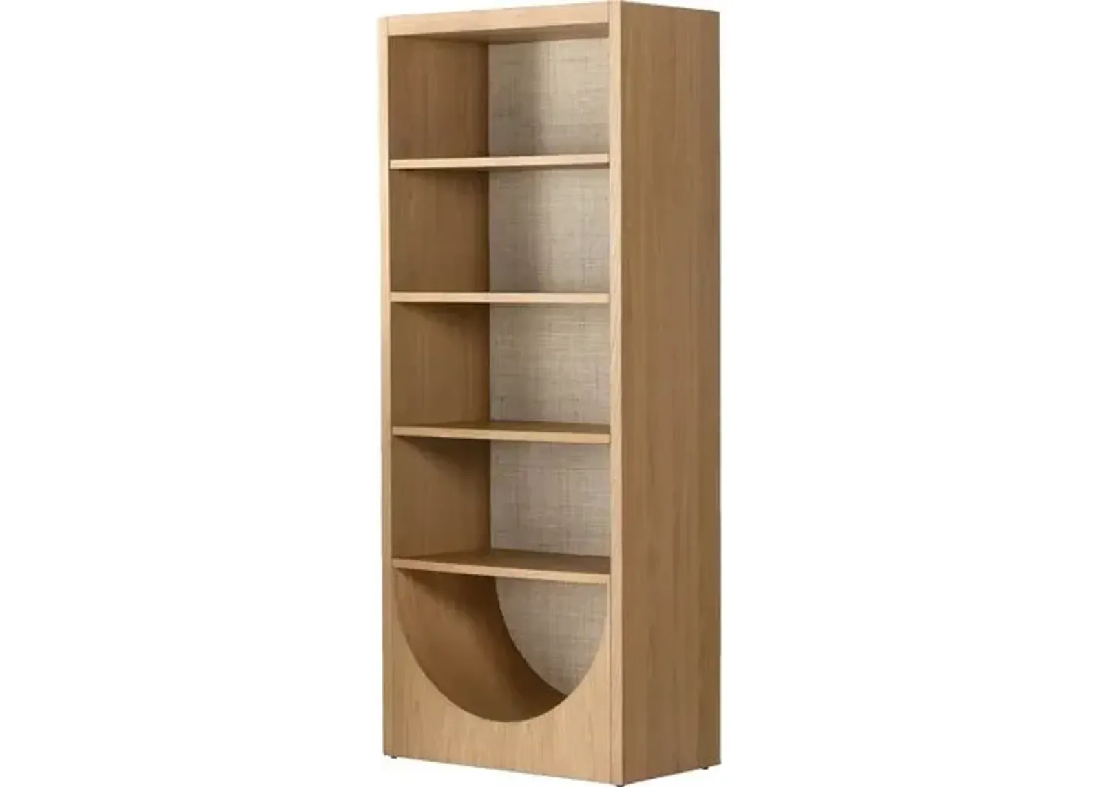 Willa 84"H Cane Bookshelf - Honey Oak - Brown