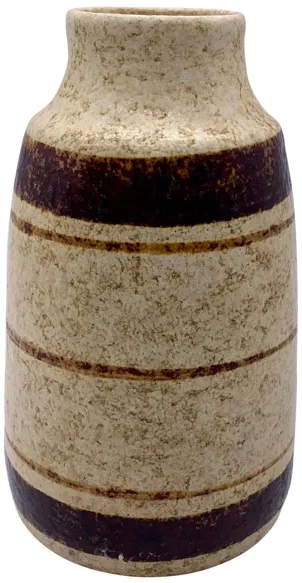 Mid-Century Modern Pottery Vase - Pilar Collection - Brown