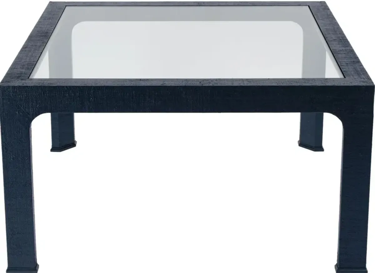 Kos Raffia Glass Coffee Table