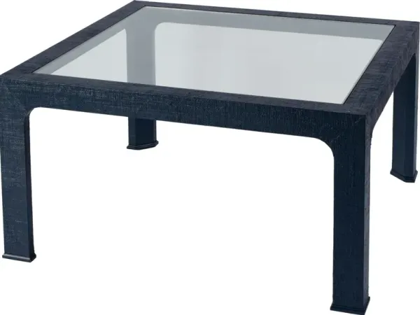 Kos Raffia Glass Coffee Table