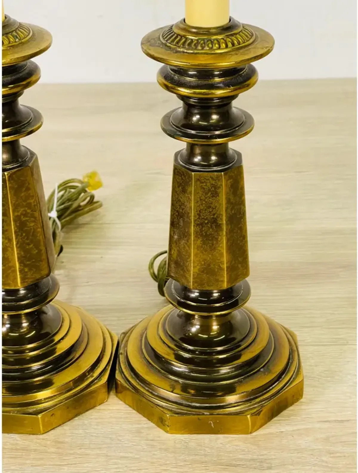 1960s Small Brass Table Lamps - Set of 2 - 2-b-Modern