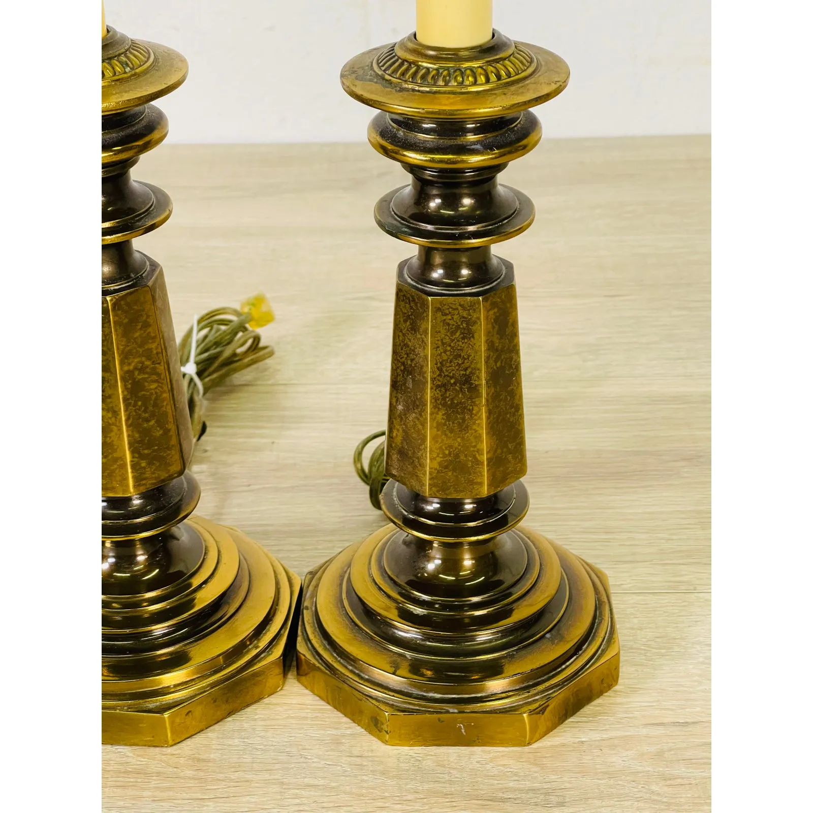 1960s Small Brass Table Lamps - Set of 2 - 2-b-Modern