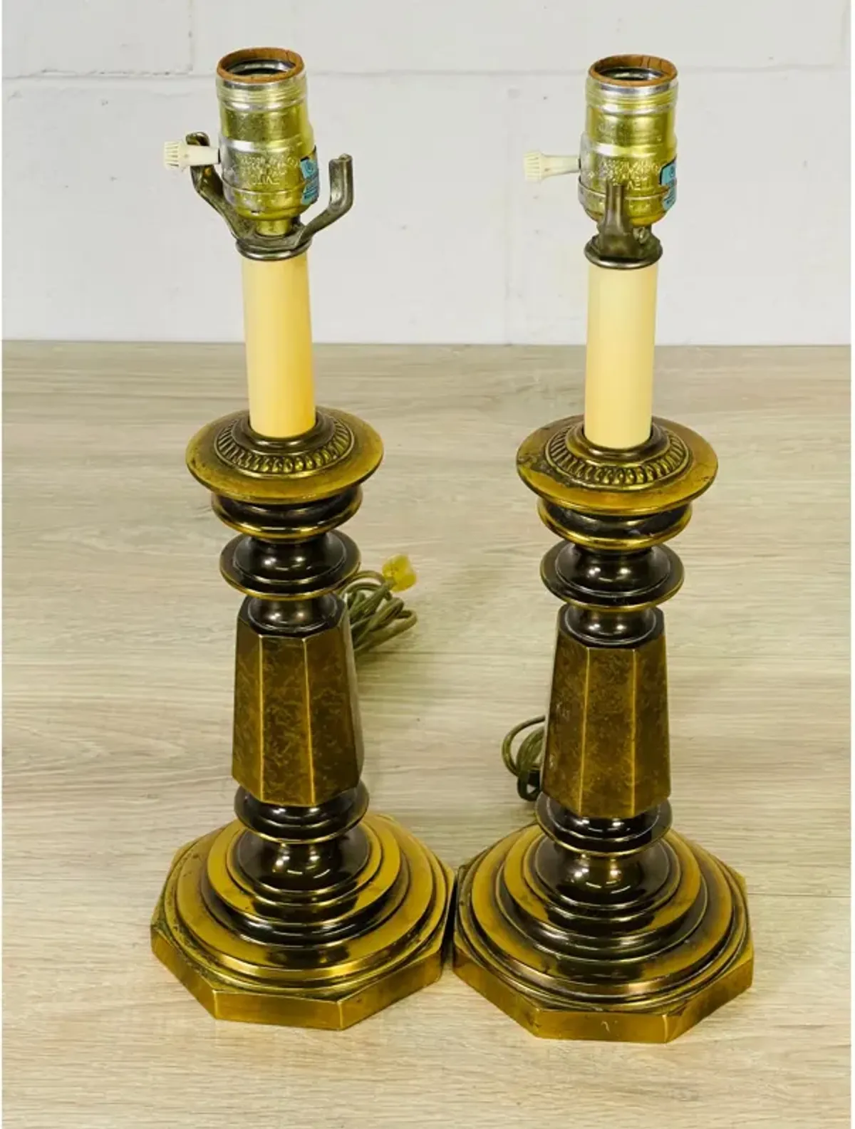 1960s Small Brass Table Lamps - Set of 2 - 2-b-Modern