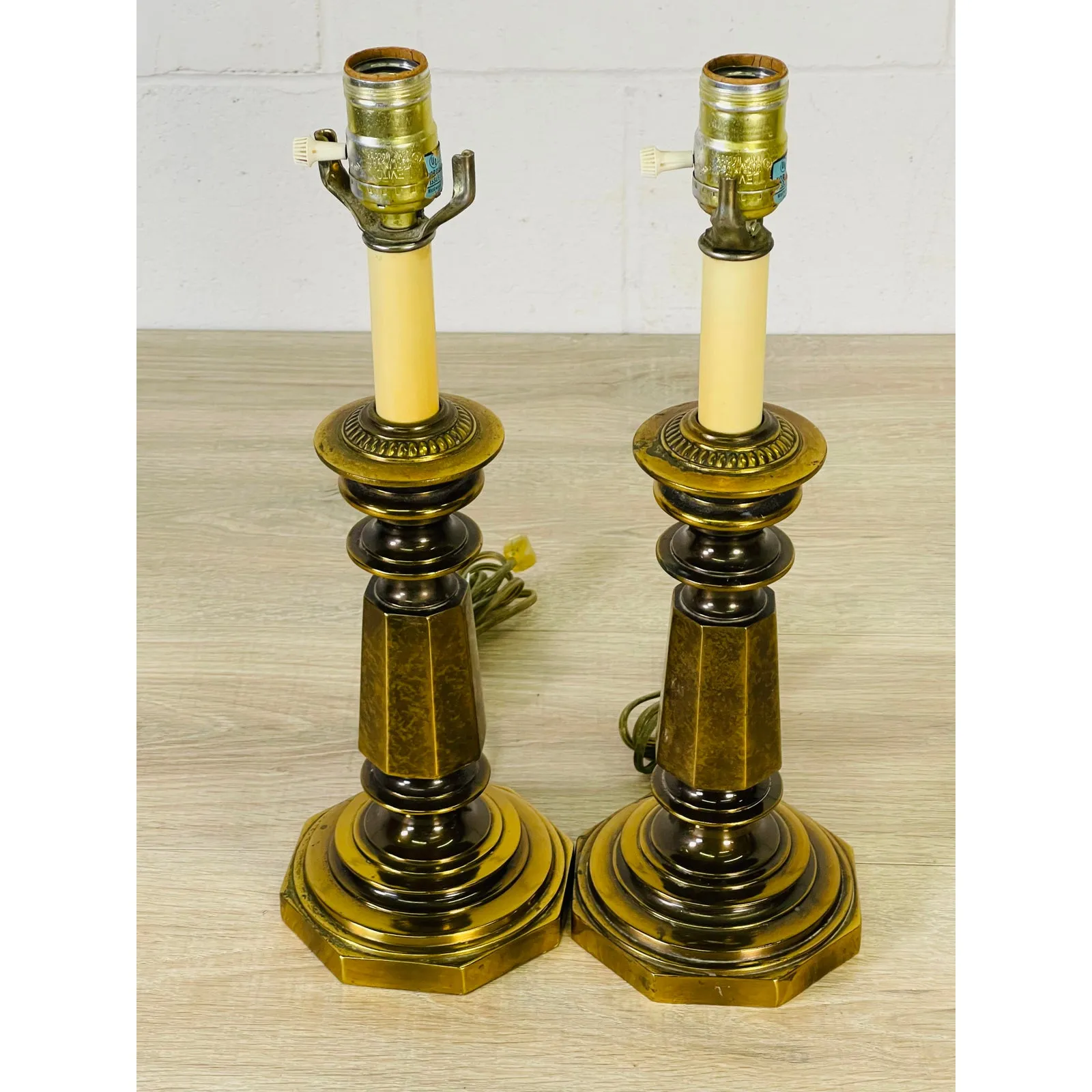 1960s Small Brass Table Lamps - Set of 2 - 2-b-Modern