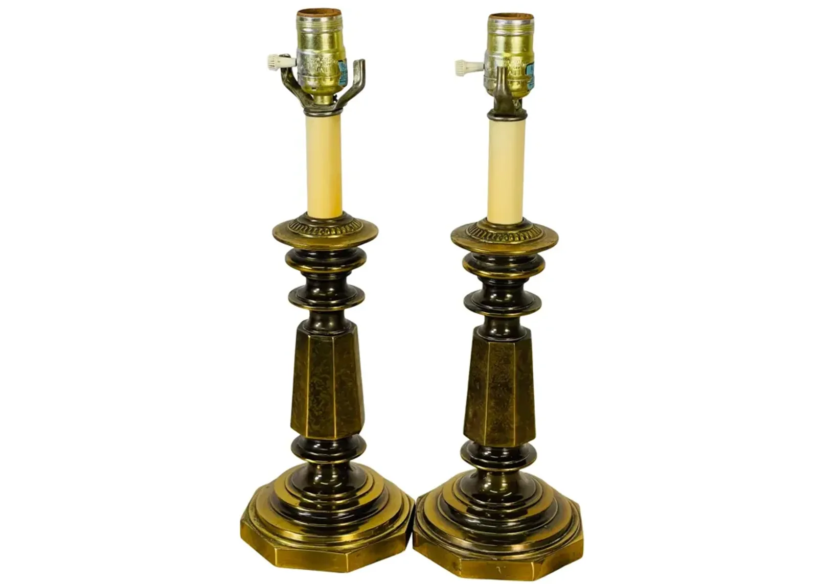 1960s Small Brass Table Lamps - Set of 2 - 2-b-Modern