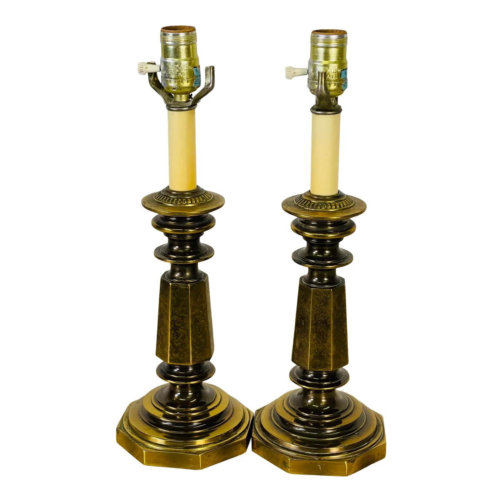 1960s Small Brass Table Lamps - Set of 2 - 2-b-Modern