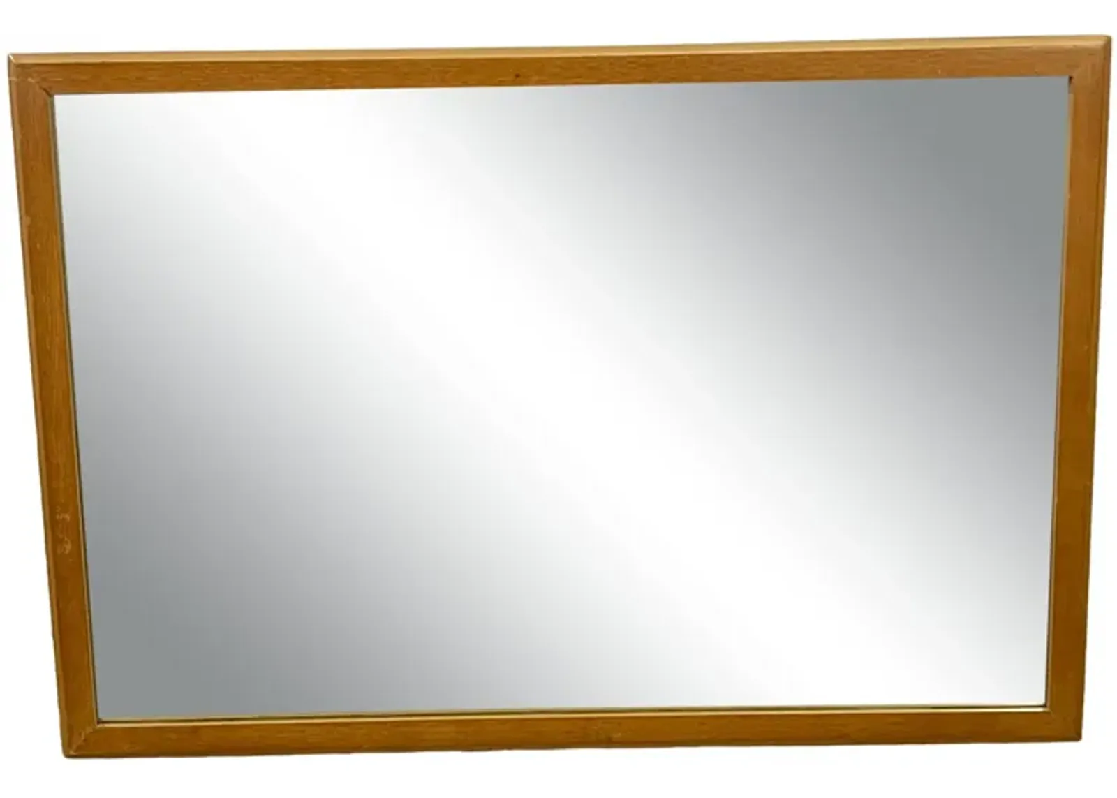 1950s Oak Wood & Painted Wall Mirror - 2-b-Modern