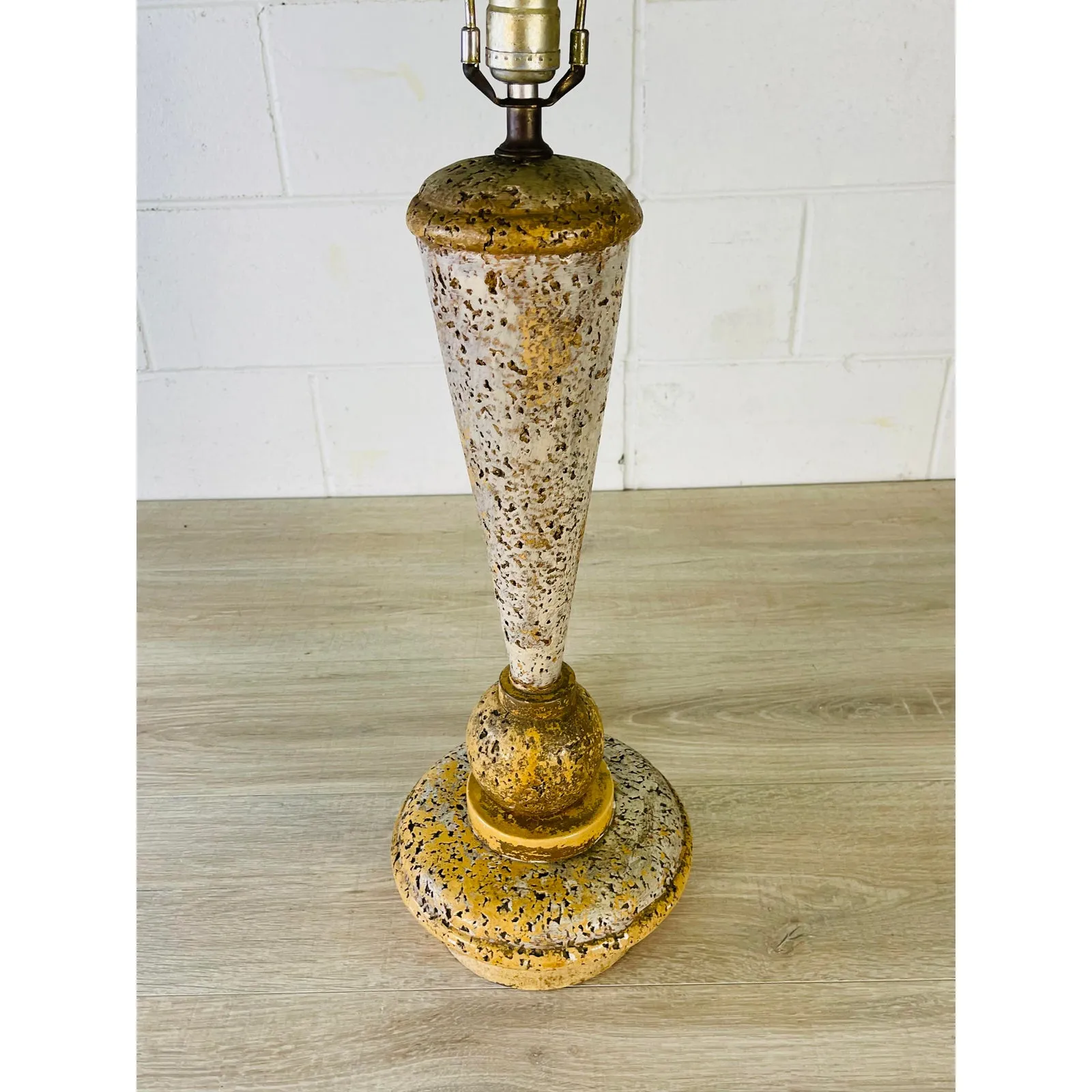 1970s Metal Cork Style Table Lamp - 2-b-Modern