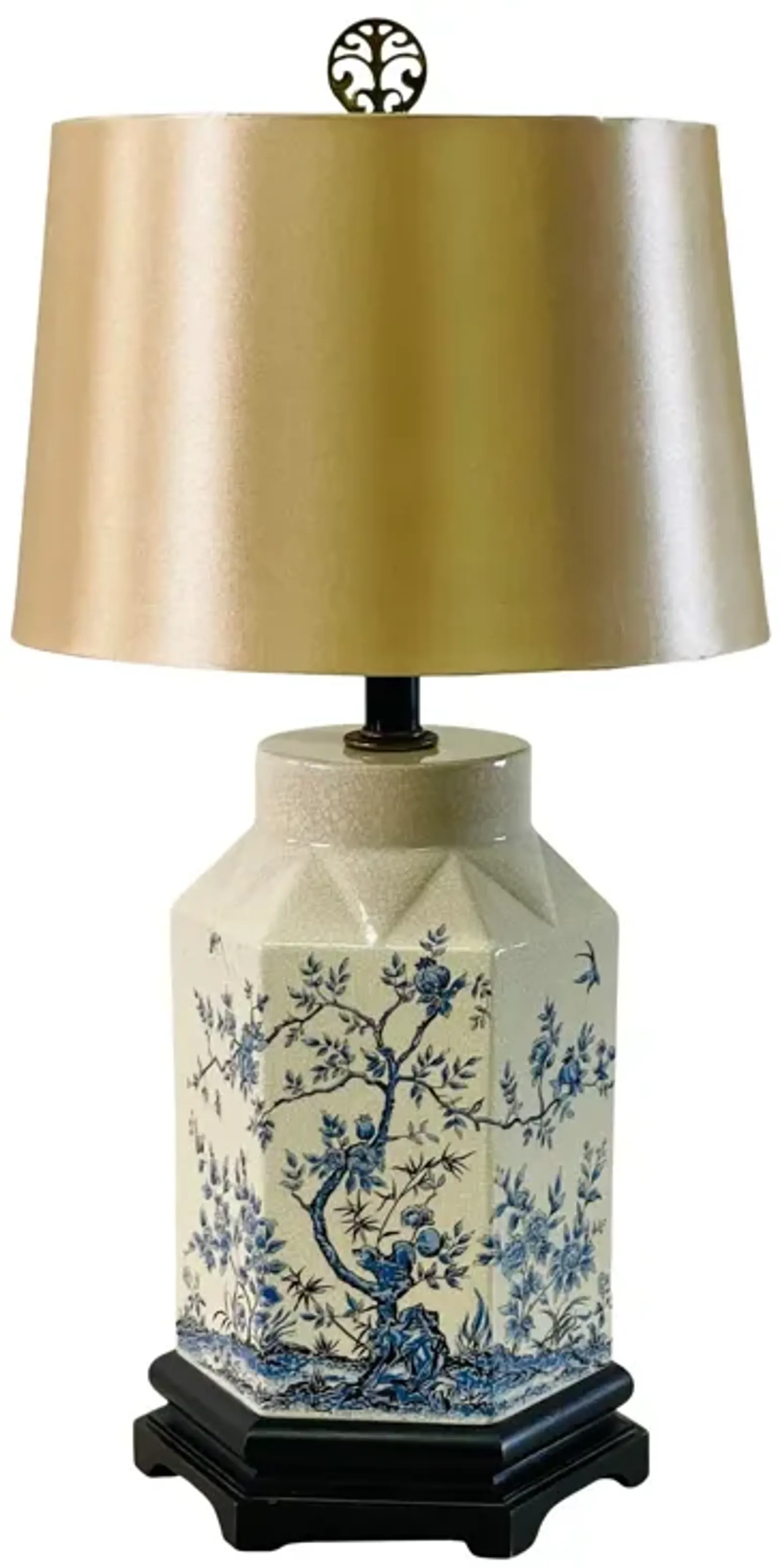 1950s Chinoiserie Ceramic Table Lamp - 2-b-Modern