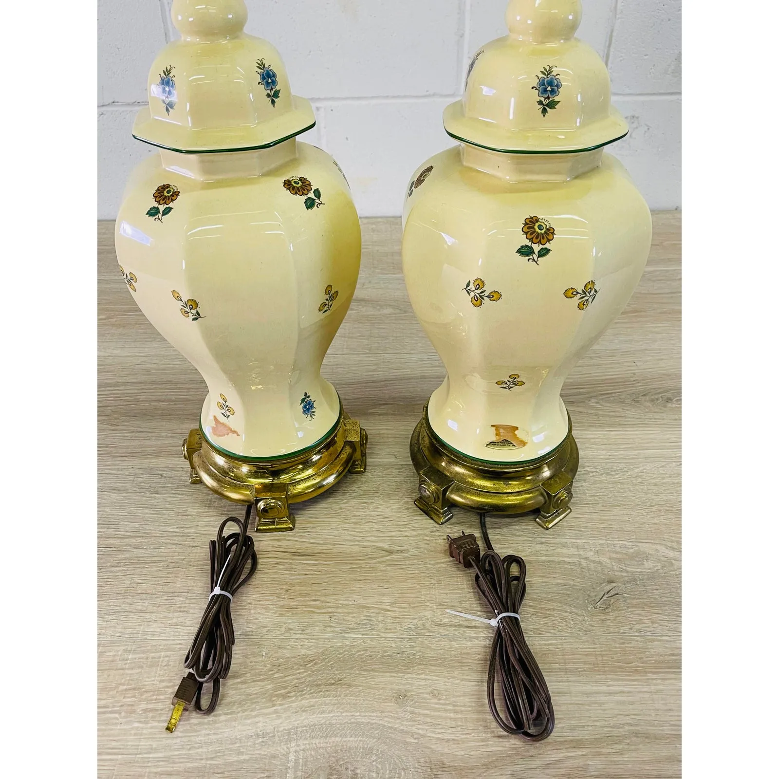 1970s Ceramic Urn Style Table Lamps - Pr - 2-b-Modern