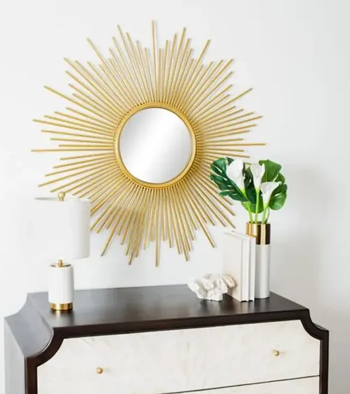 Sol Sunburst Wall Mirror - Gold Foil