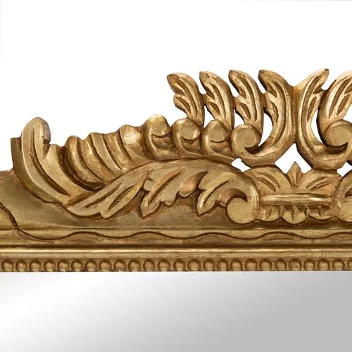 Paris Crowned Acanthus Wall Mirror - Gold Leaf