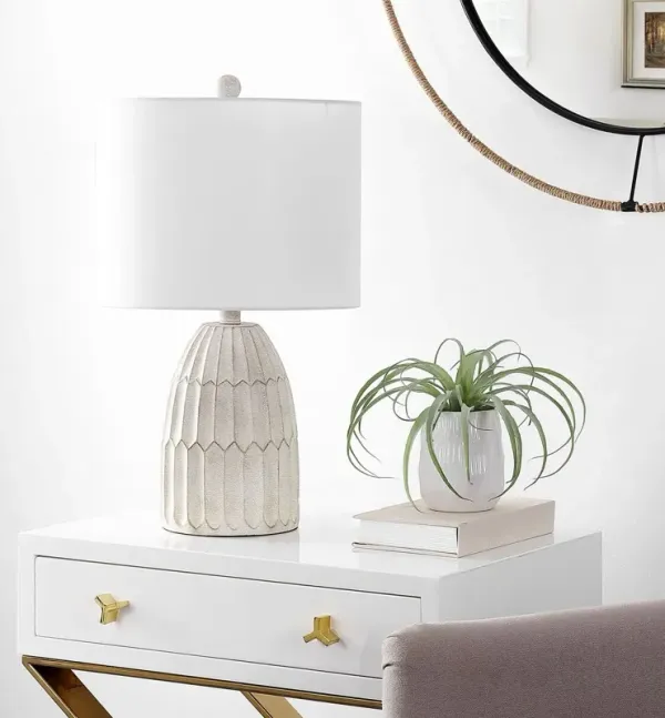 Robyn Table Lamp - Weathered White