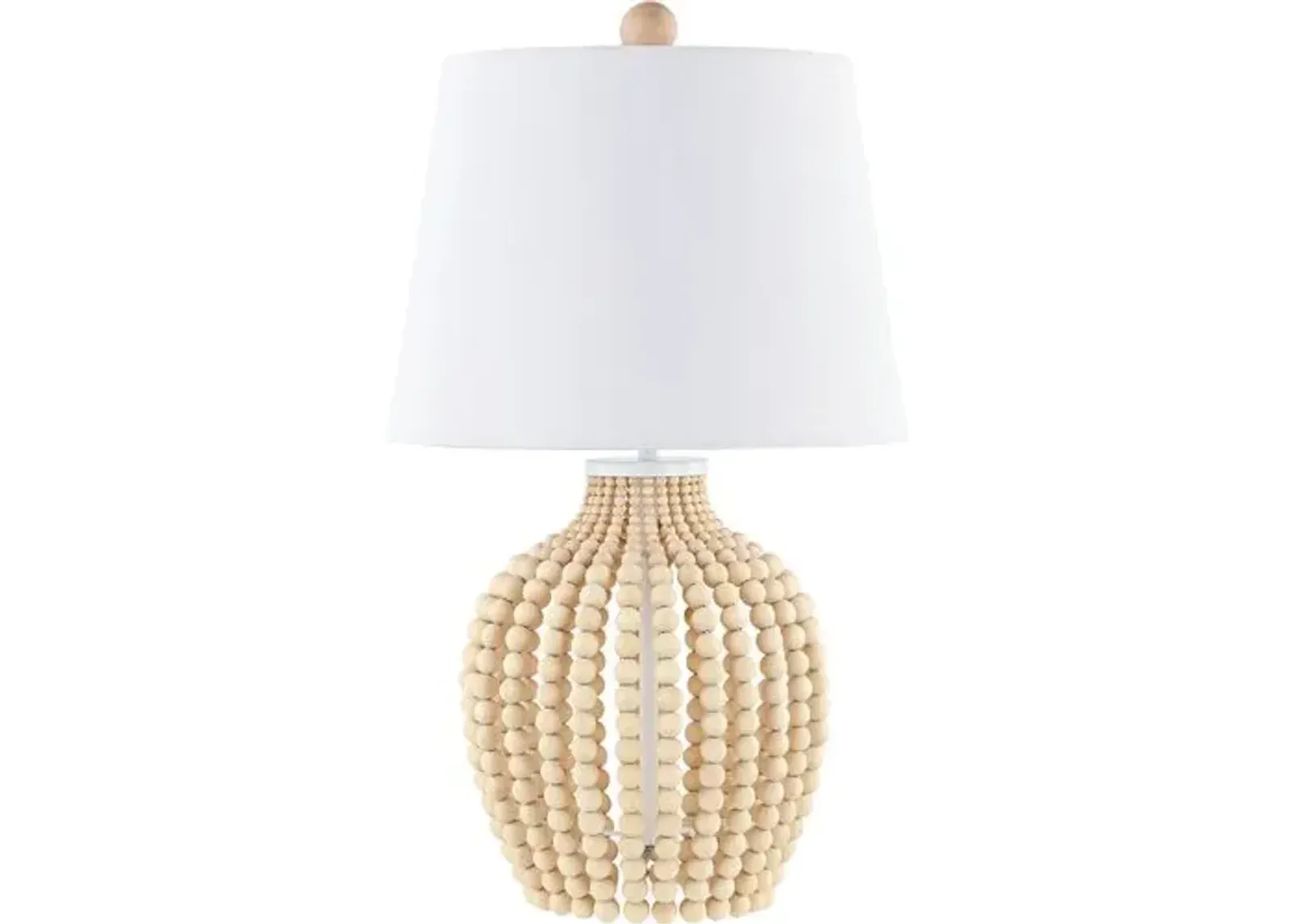 Rowan Beaded Table Lamp - Natural/White