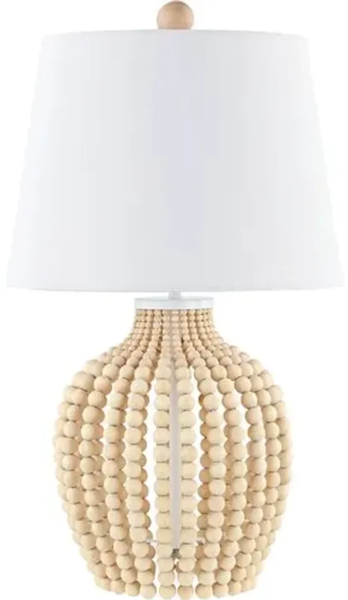 Rowan Beaded Table Lamp - Natural/White