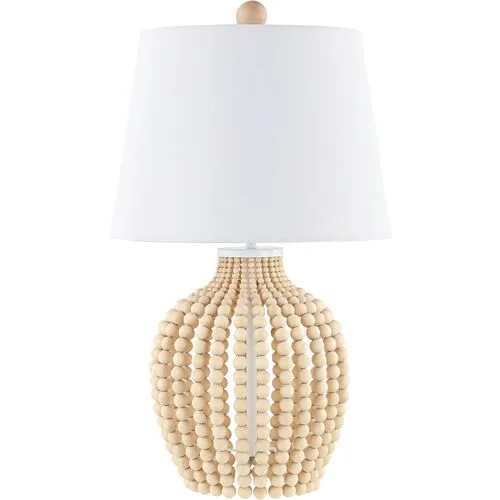 Rowan Beaded Table Lamp - Natural/White