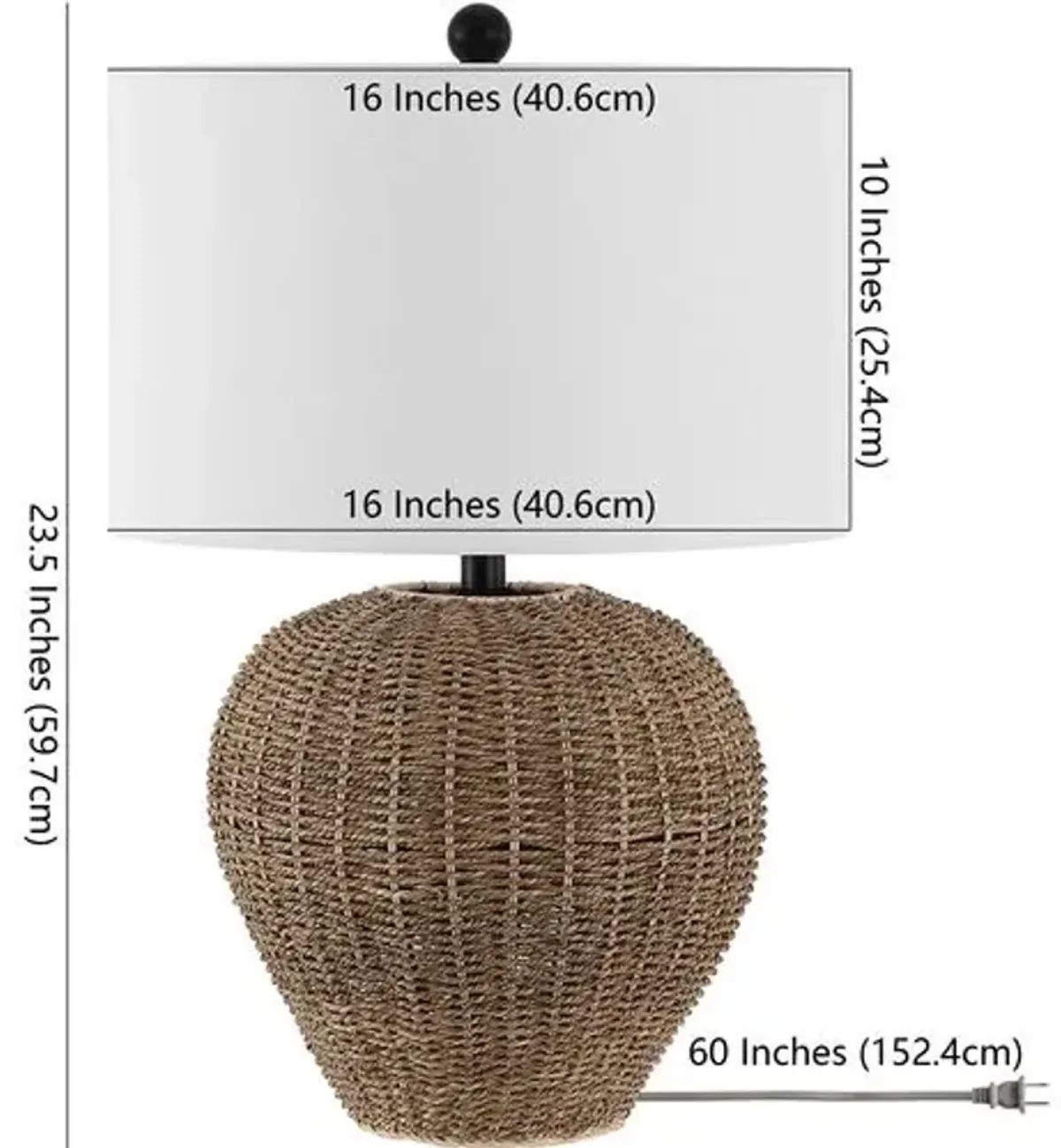 Flynn Rattan Table Lamp - Natural