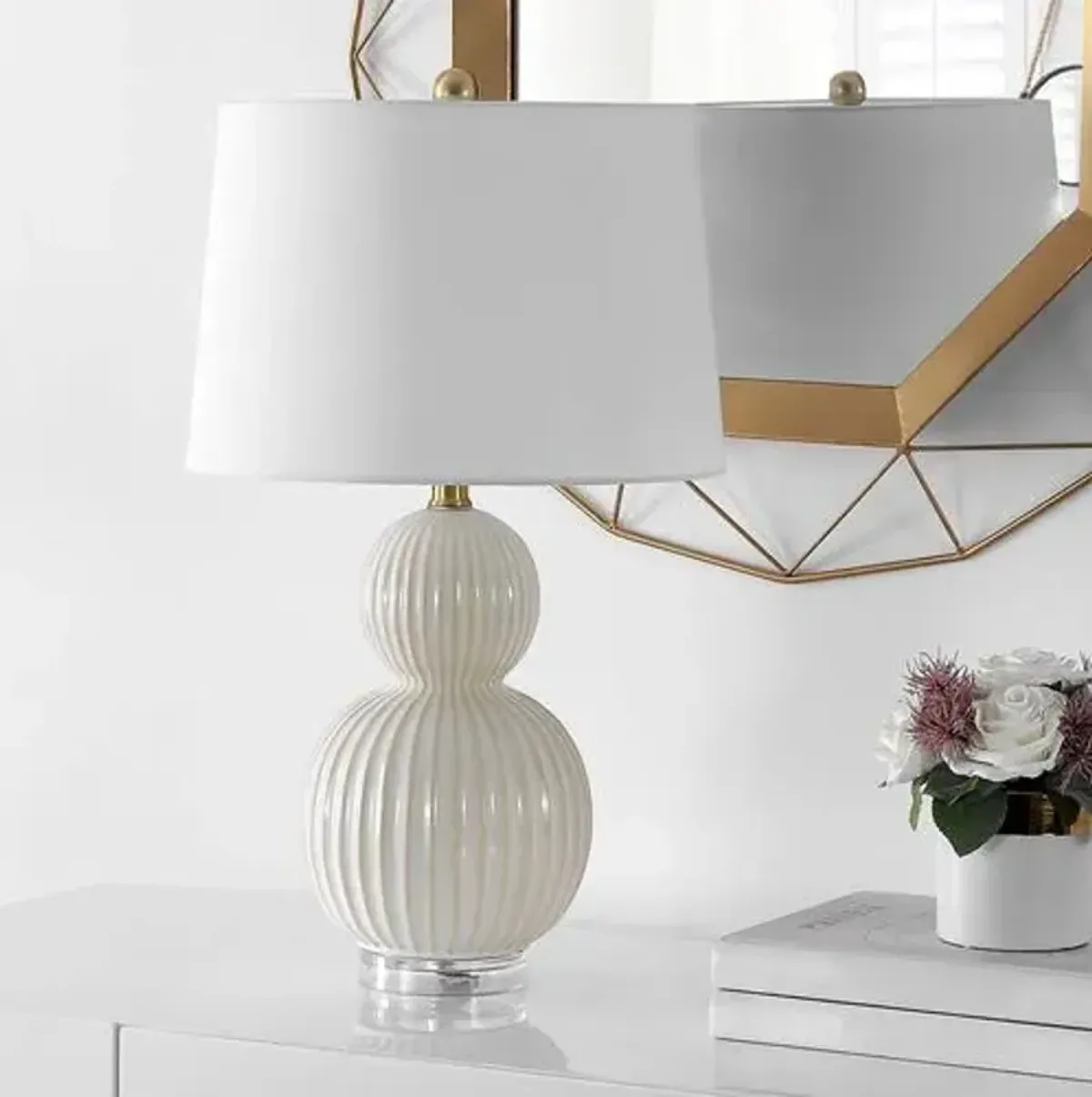 Zed Ceramic Table Lamp - Ivory