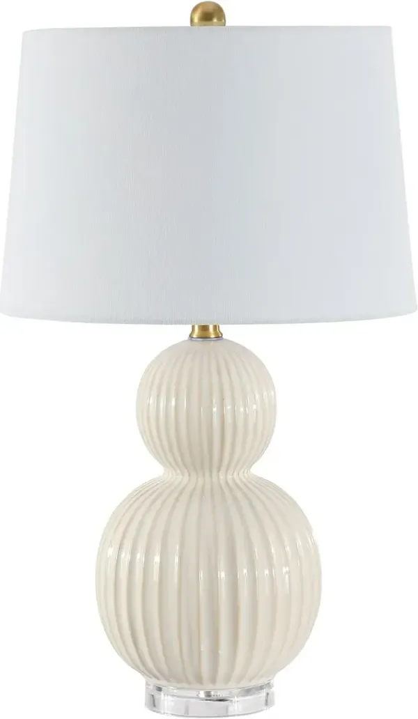 Zed Ceramic Table Lamp - Ivory