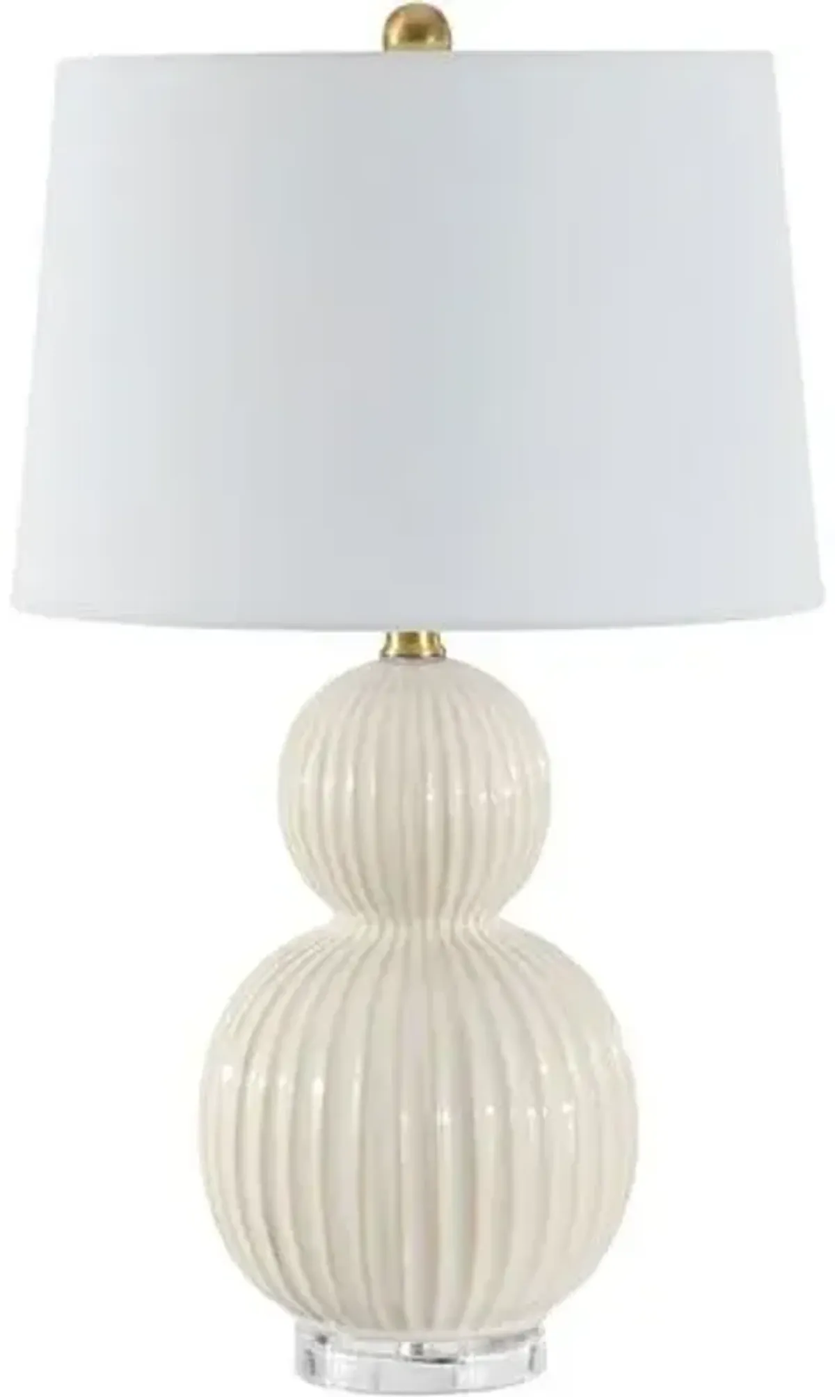 Zed Ceramic Table Lamp - Ivory