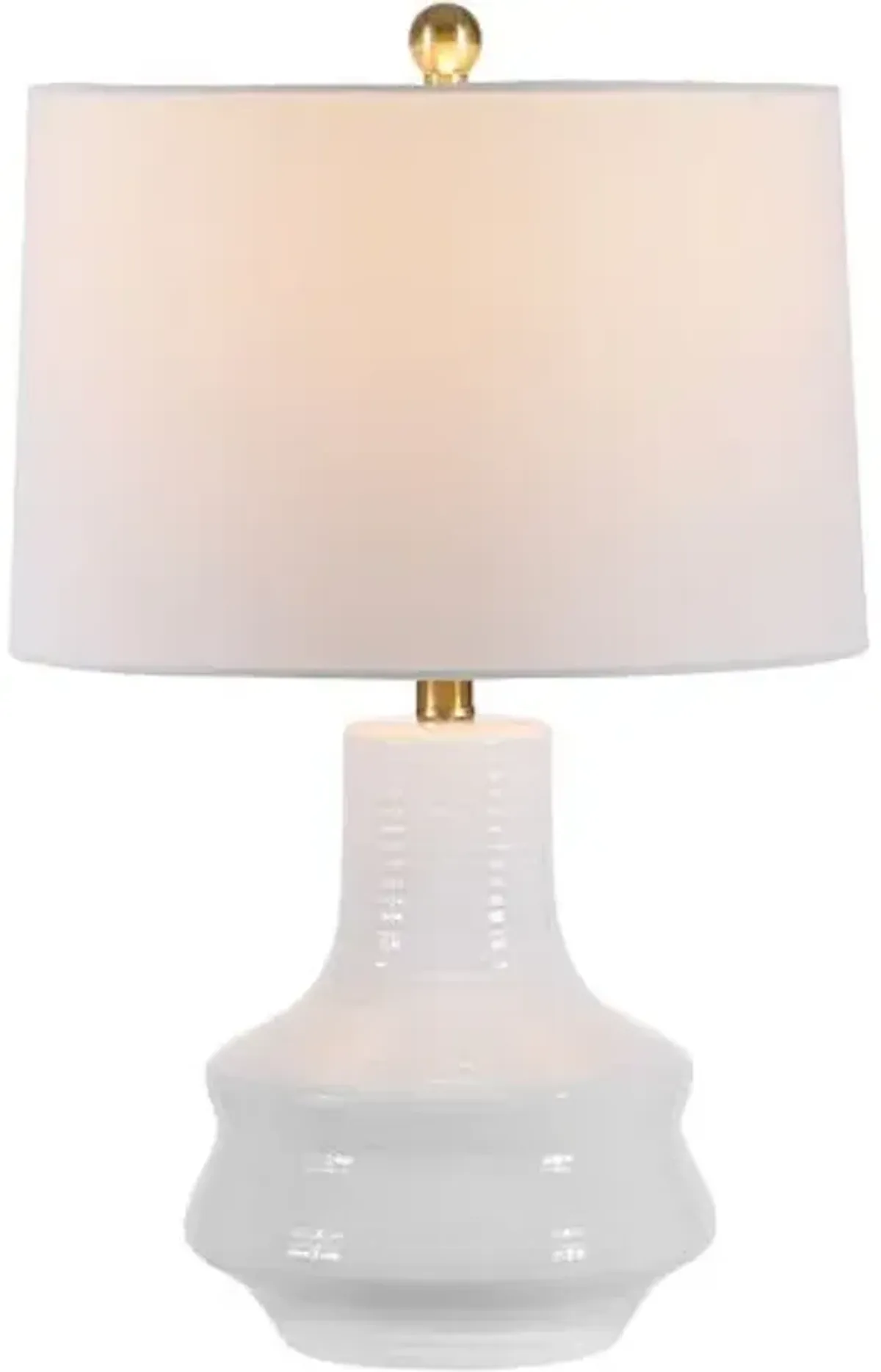 Gina Ceramic Table Lamp - Ivory