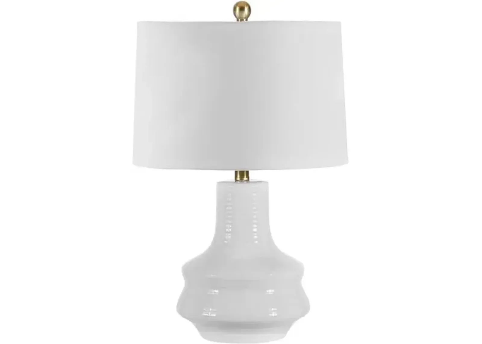 Gina Ceramic Table Lamp - Ivory