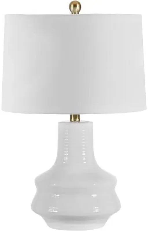 Gina Ceramic Table Lamp - Ivory by One Kings Lane | Furniture.com