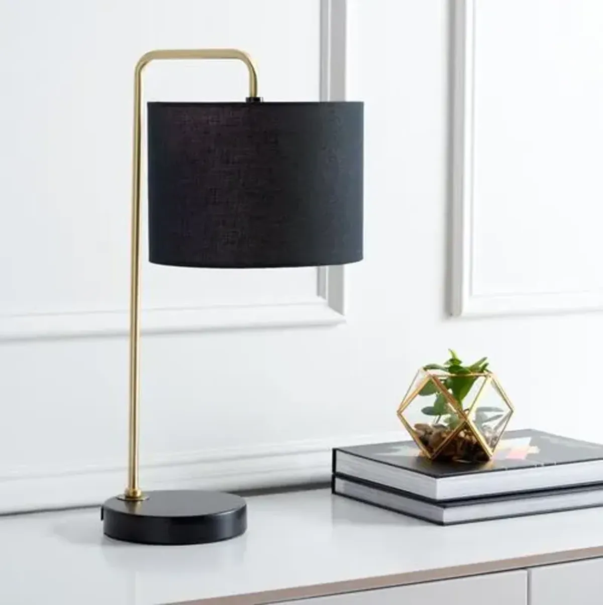 Farris Marble Table Lamp - Gold/Black