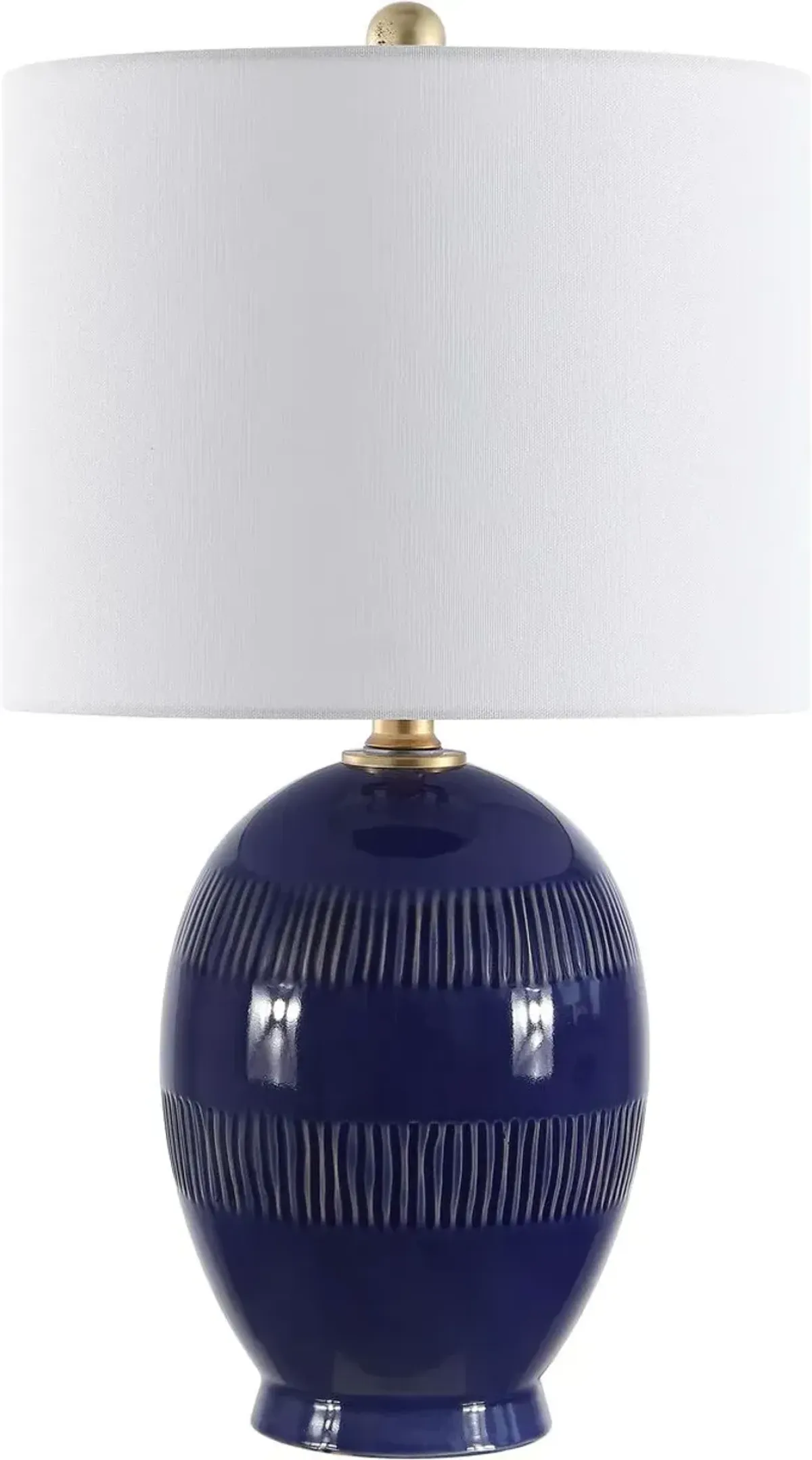 Linn Ceramic Table Lamp - Royal Blue Crackle