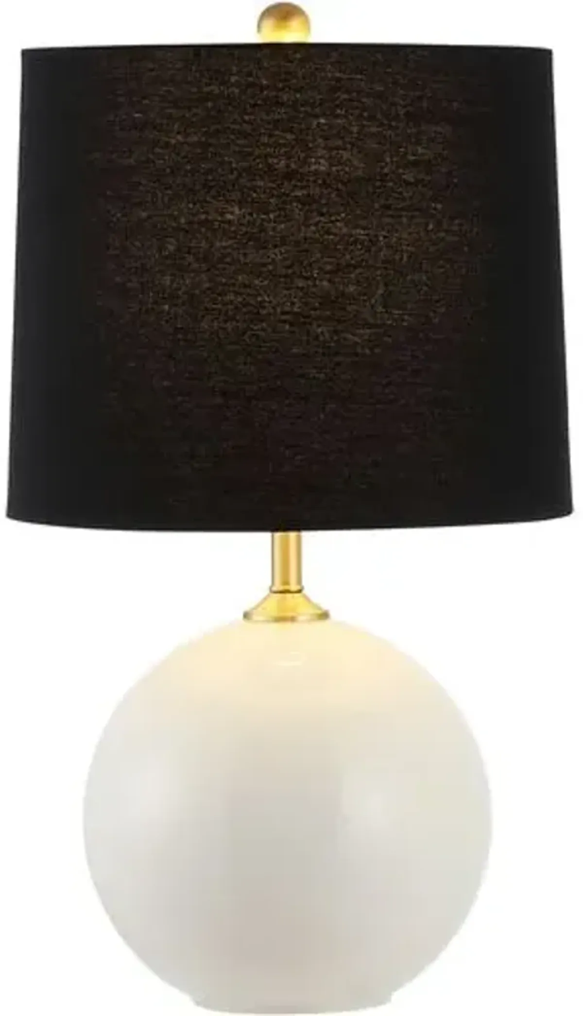 Reese Glass Table Lamp - White/Black