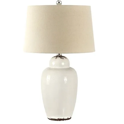 Set of 2 Emmett Ceramic Table Lamps - Antique White